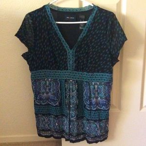 V Neck Empire Wait Top